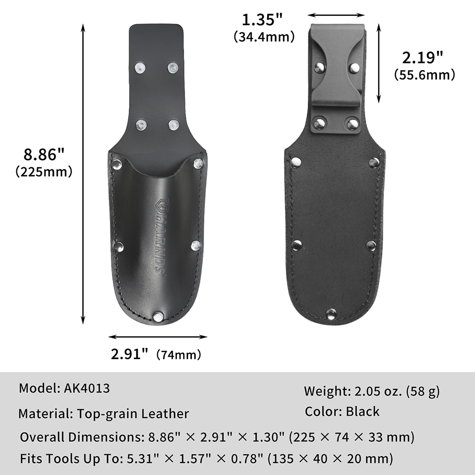 Leatherwork Knife Sheath - Harnds Leather Pliers Holder Small Tool