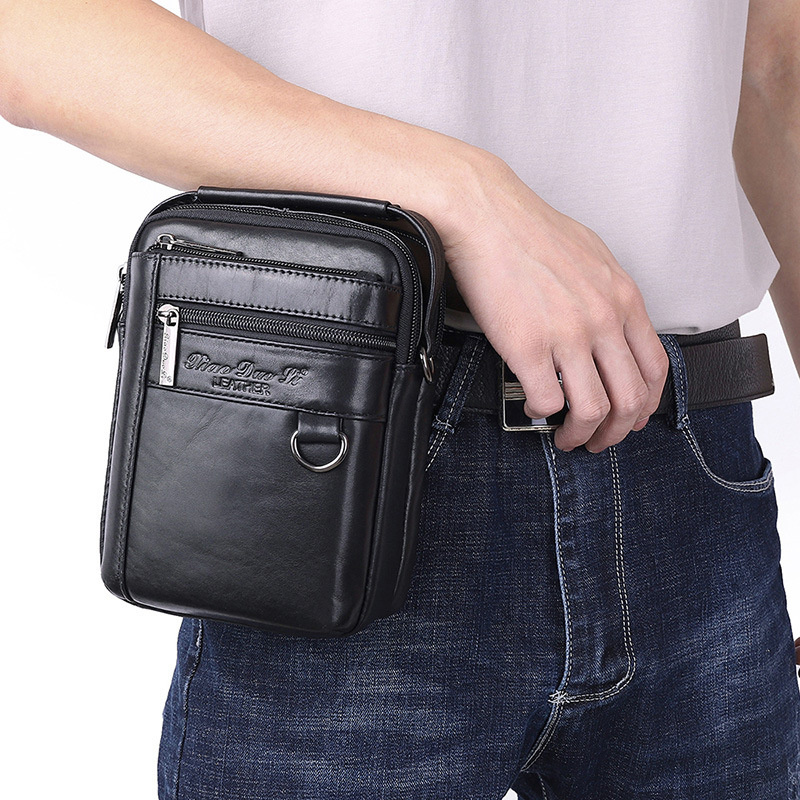Leatherwork Letters - Men's waist bag multi functional Mini