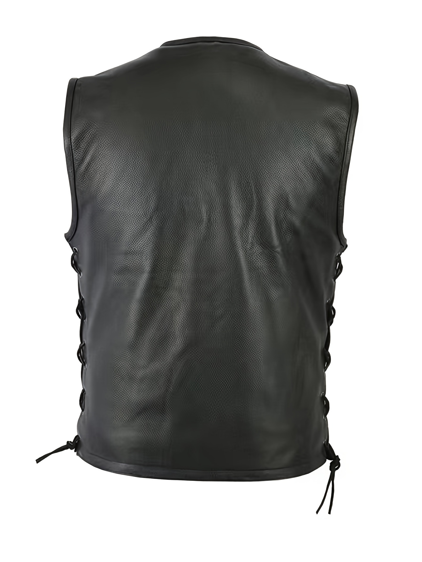 Men Solid Color Vest Motorcycl - огляд і ціна Leather Work Vest For Men