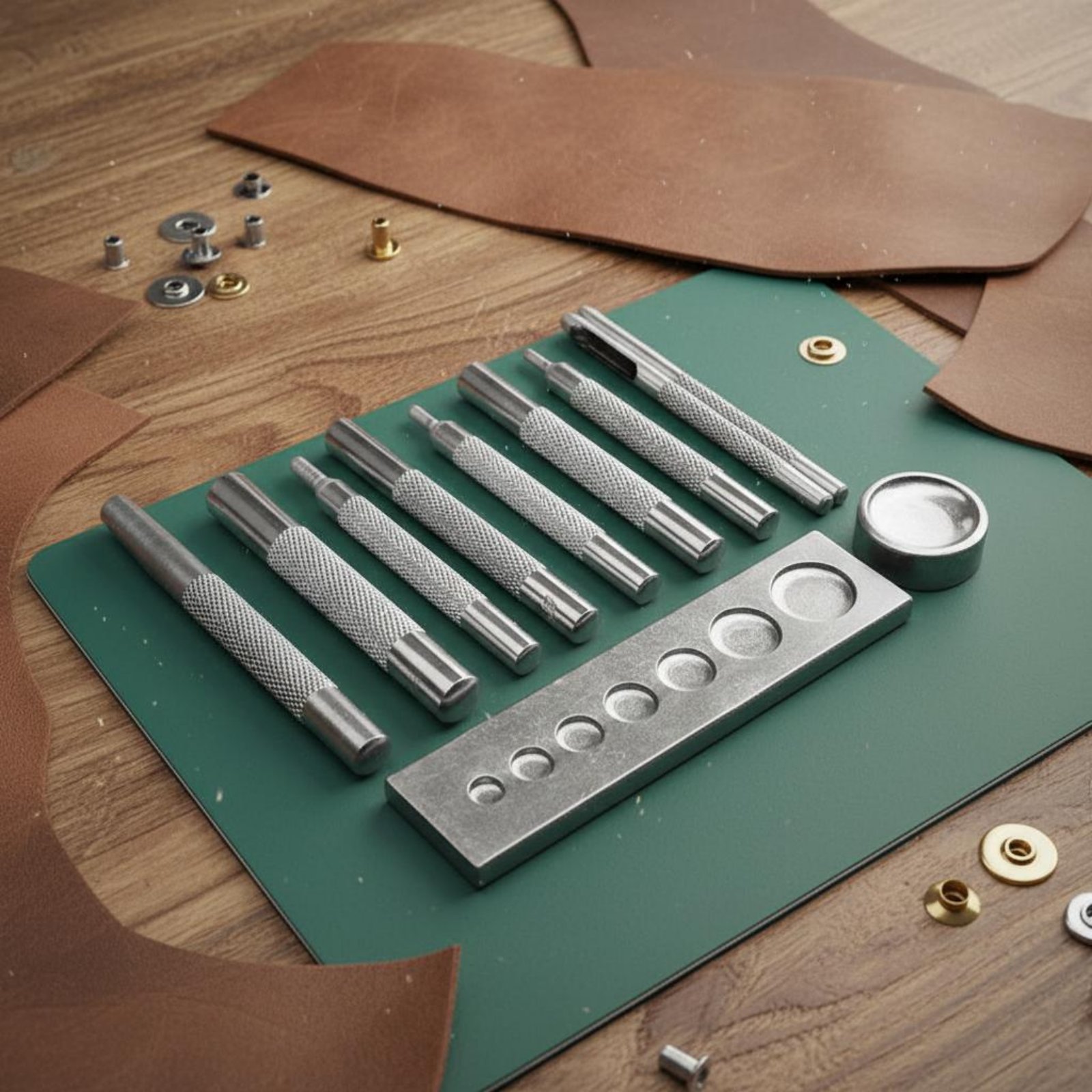 11 Pieces Snap Fastener Tool S - огляд і ціна Leatherwork Rivet Setter