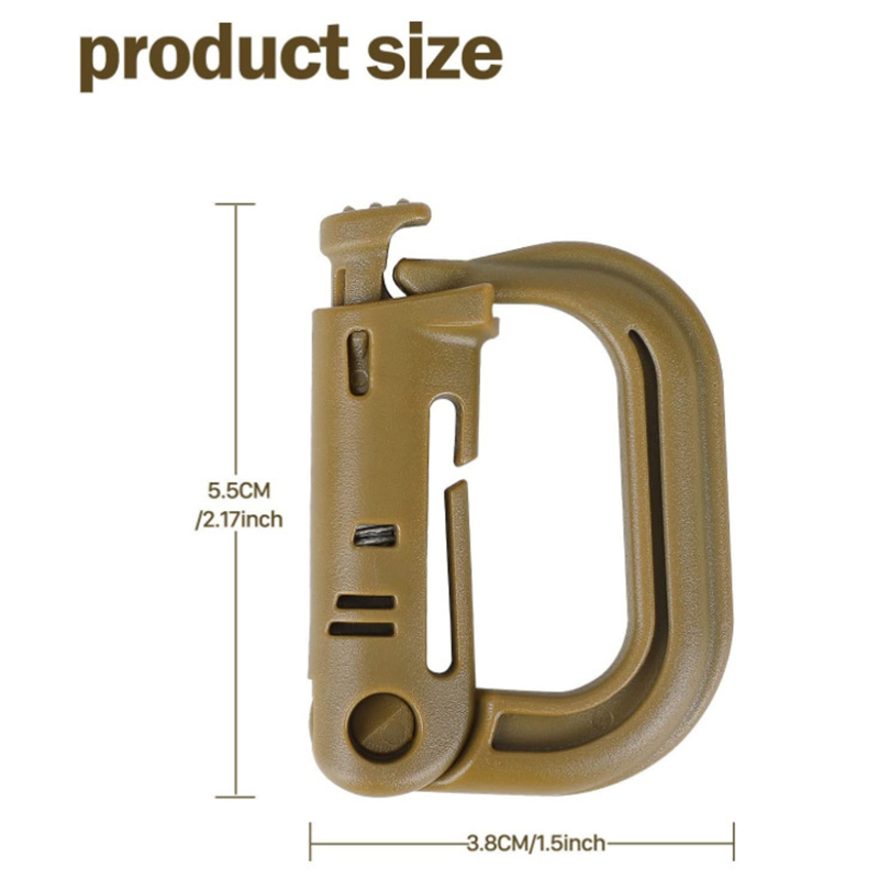 5PCS Grimloc Molle Carabiner D - огляд і ціна Snap Fastener Setter