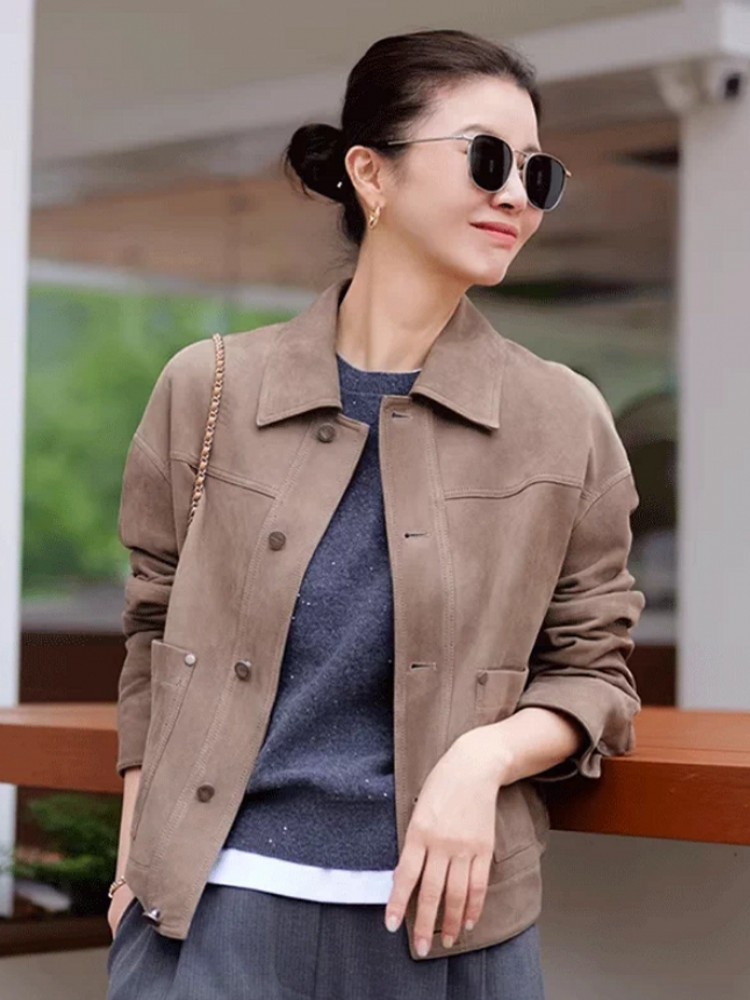 High Quality Women Slim Fit Si - огляд і ціна Leather Work Jacket Women'S