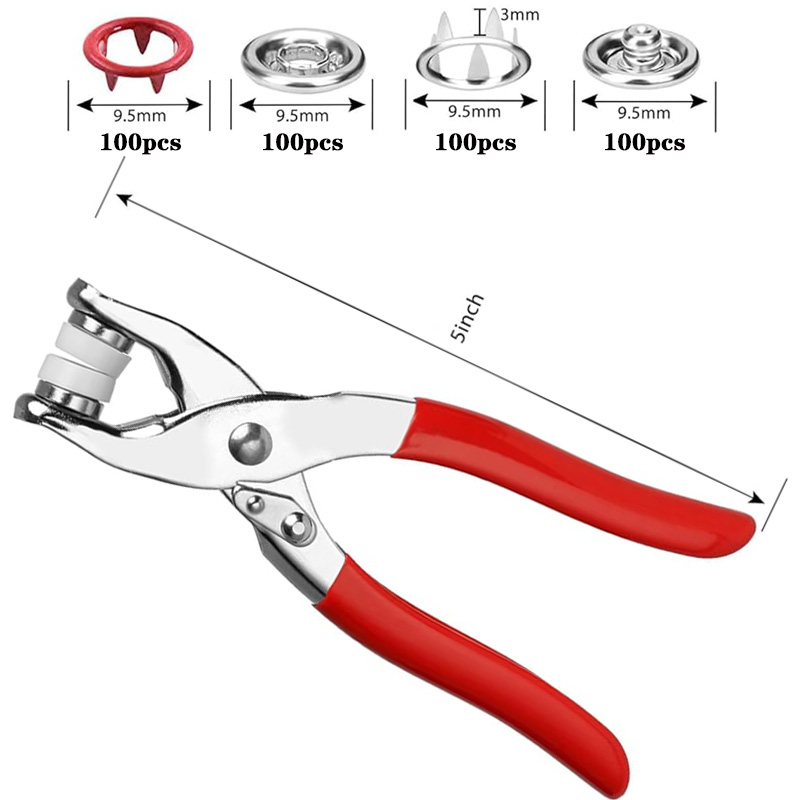 100 Sets Snap Pliers Automatic - огляд і ціна Snap Fastener Setter