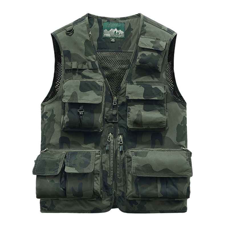 Embroidered Vest Fishing Cloth - огляд і ціна Leather Work Vest For Men