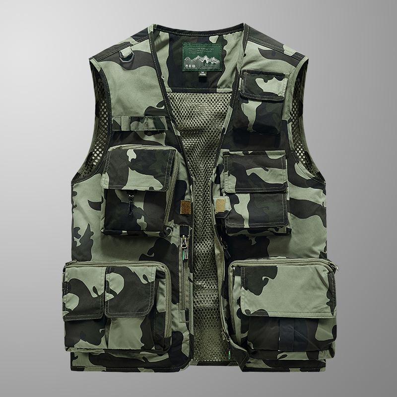 Embroidered Vest Fishing Cloth - огляд і ціна Leather Work Vest For Men