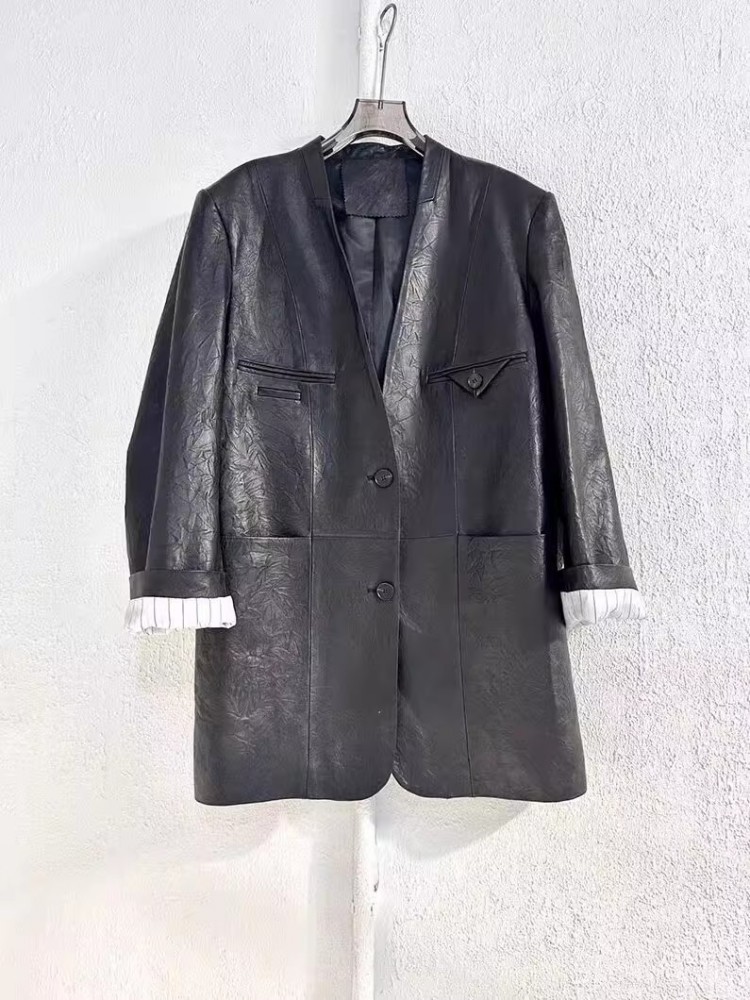 Vintage Office Ladies Autumn W - огляд і ціна Leather Work Jacket Women'S