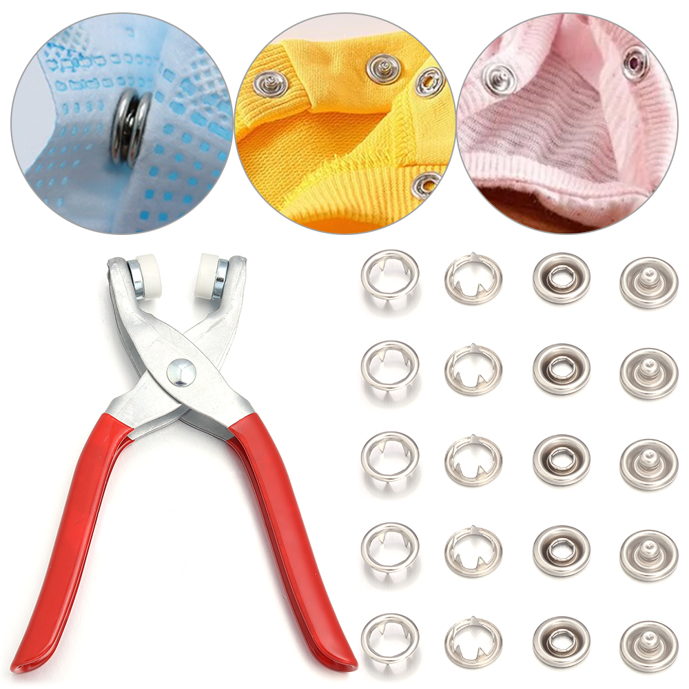 50sets 7.5/9.5/11mm Stainless  - огляд і ціна Snap Fastener Setter