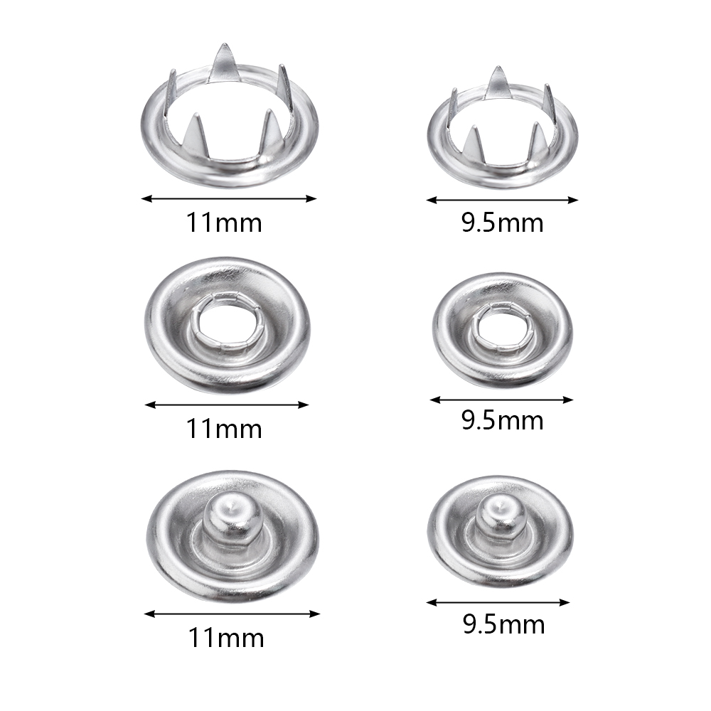 50sets 7.5/9.5/11mm Stainless  - огляд і ціна Snap Fastener Setter