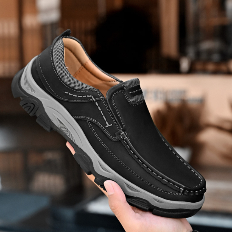 Men Loafers Slip on Boat Shoes - огляд і ціна Leather Work Oxfords