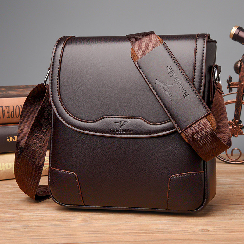 Luxury Brand Men Leather Shoul - огляд і ціна Leatherwork Letters